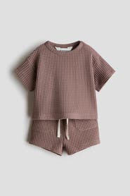 H&M 2-piece waffled cotton set
