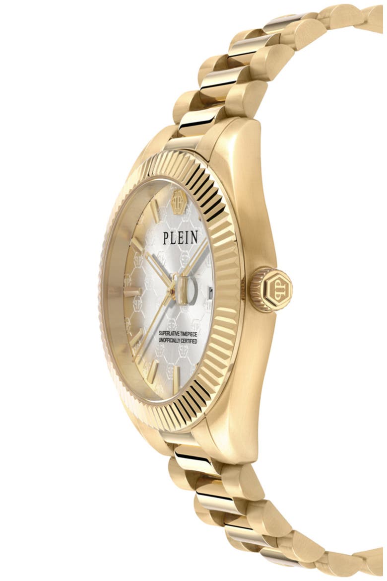 Date Superlative Bracelet Watch, 40mm, Alternate, color, IP YELLOW GOLD
