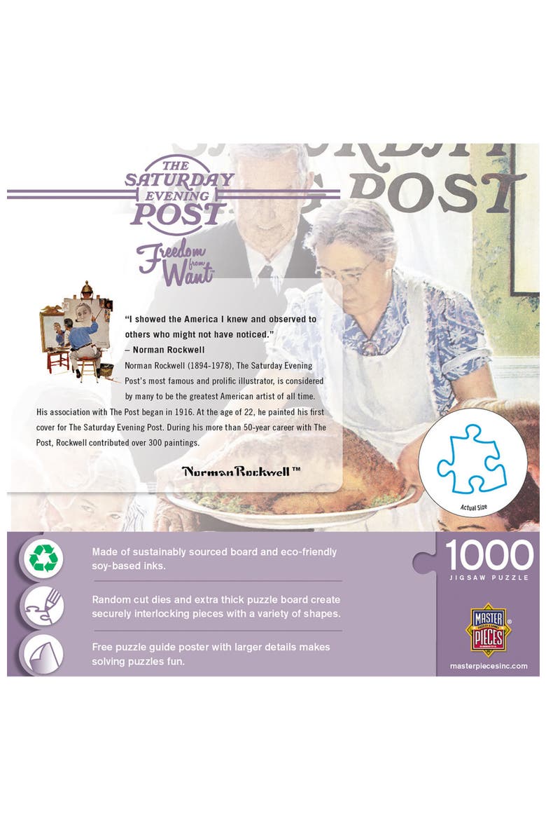 Freedom from Want 1000 Piece Puzzle, Alternate, color, Multicolor