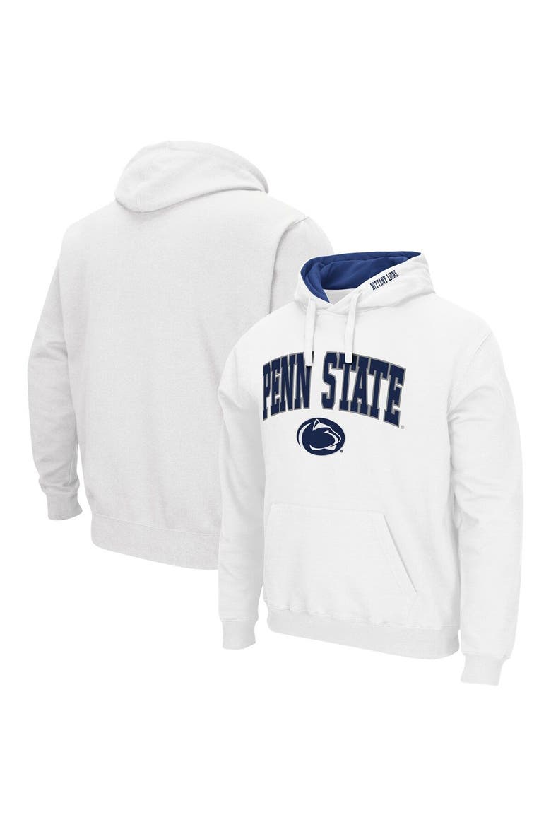 Men's Colosseum White Penn State Nittany Lions Arch & Logo 3.0 Pullover Hoodie, Main, color, White