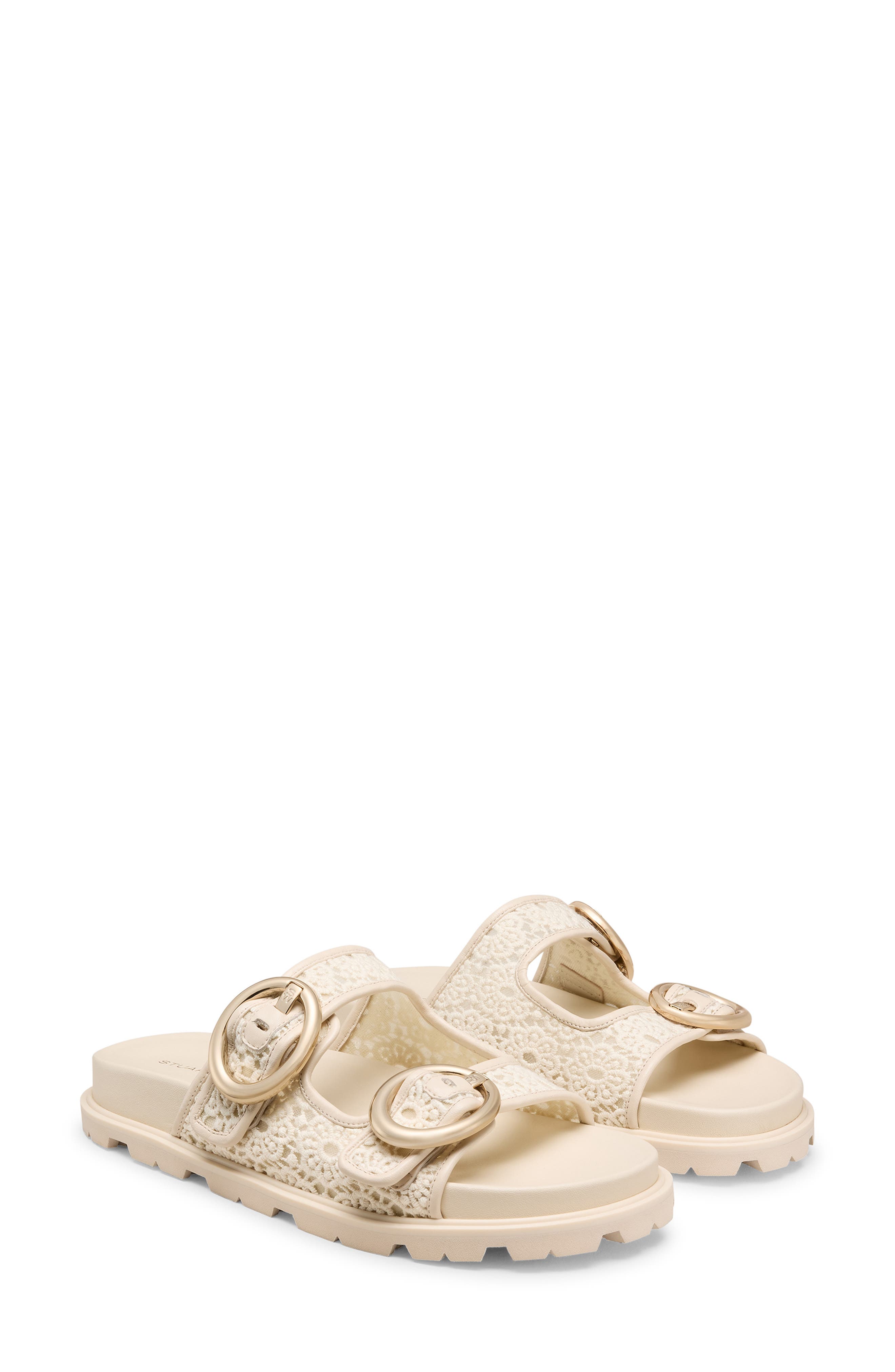 Stuart Weitzman Benni Crochet Slide Sandal
