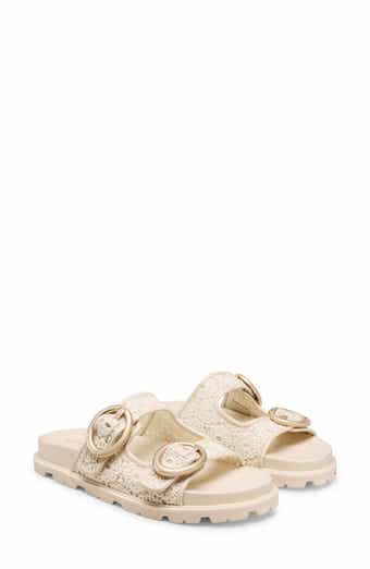 Stuart Weitzman Benni Crochet Slide Sandal