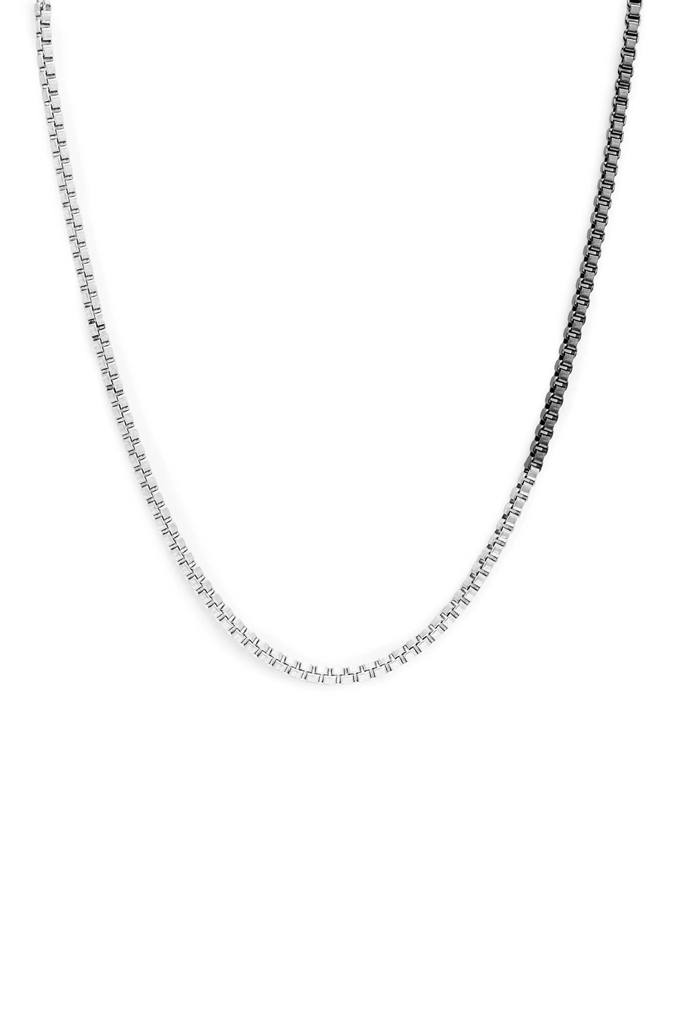 AllSaints Box Chain Toggle Necklace