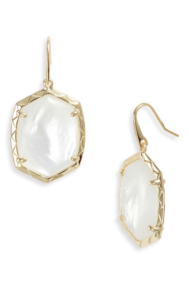 Daphne Drop Earrings, Main, color, GOLD IVORY MOTHER OF PEARL