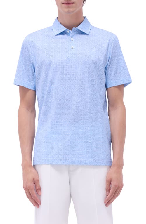 Bugatchi Victor Ooohcotton® Leaf Print Polo In Ice