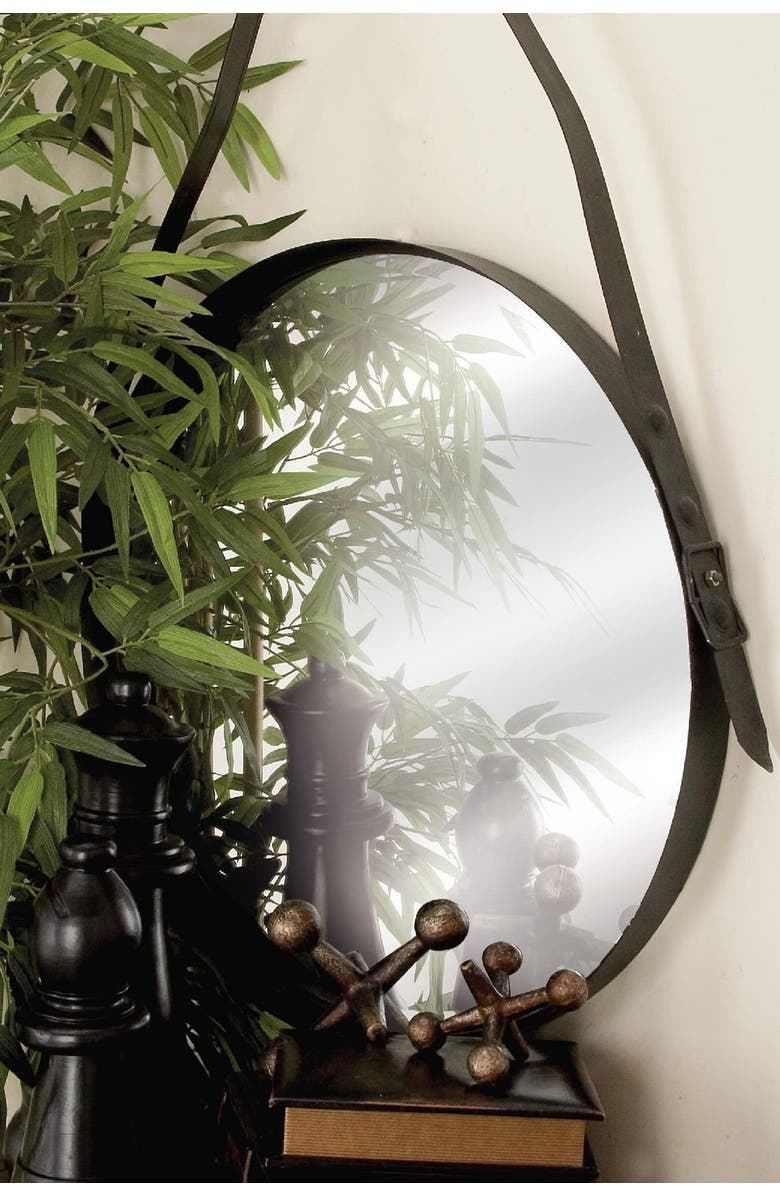 SONOMA SAGE HOME Black Iron Industrial Wall Mirror, Main, color, 