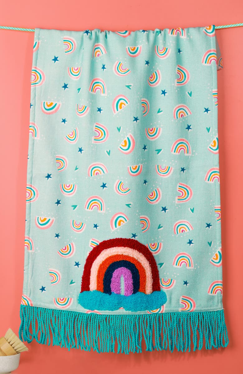 Tiramisu Believe in Miracles Set of 3 Kitchen Towels, Alternate, color, Pink/ Blue