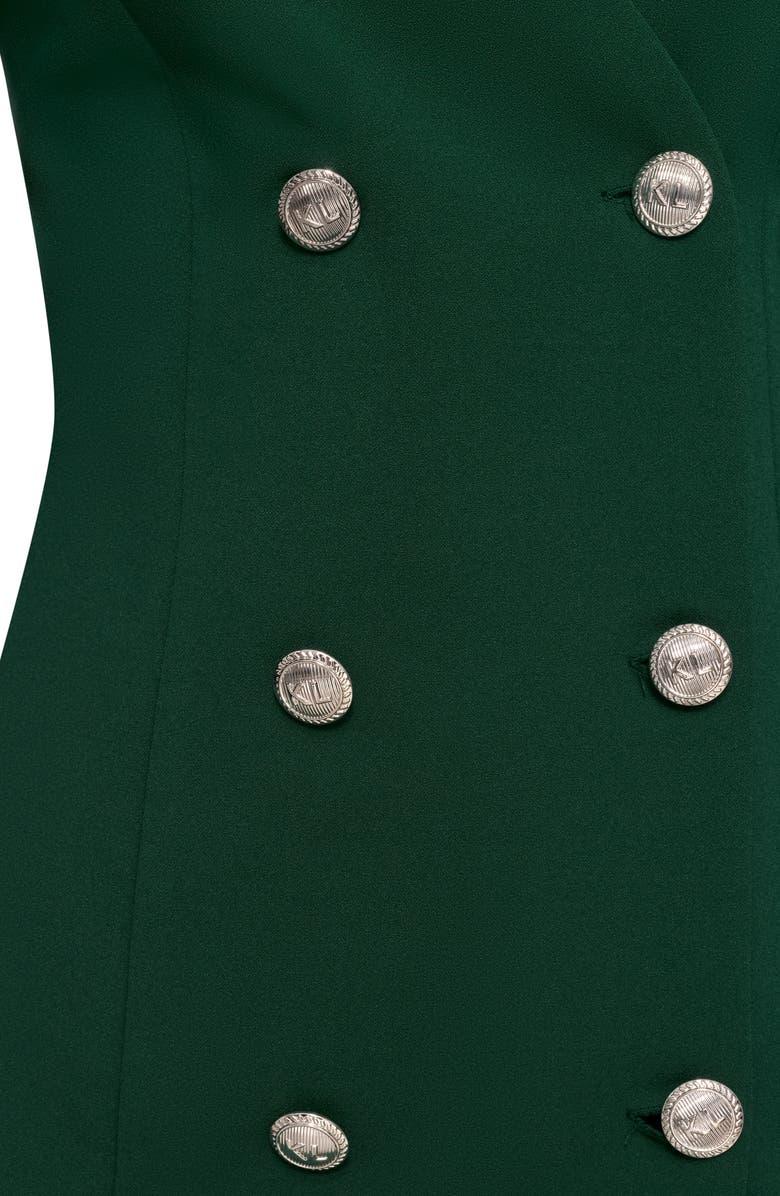 KARL LAGERFELD PARIS Ruffle Hem Scuba Crepe Dress, Alternate, color, Pine