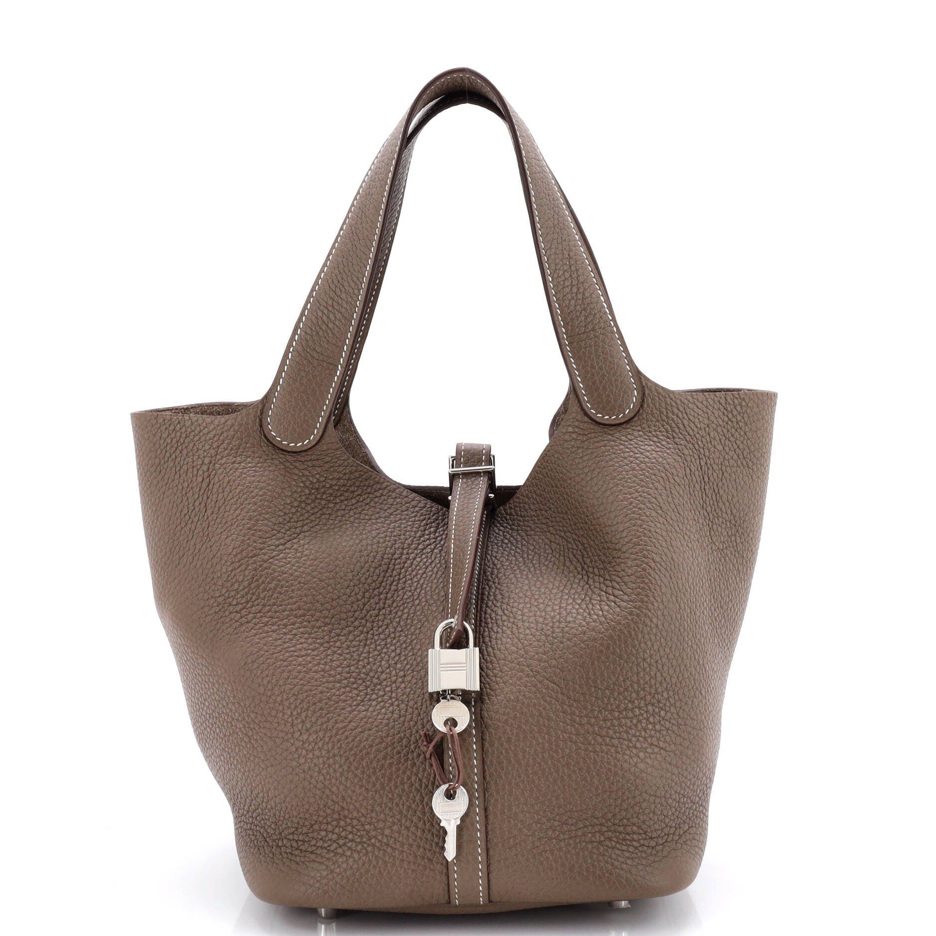 Pre-Owned Hermes Picotin Lock Bag Clemence MM, Main, color, 