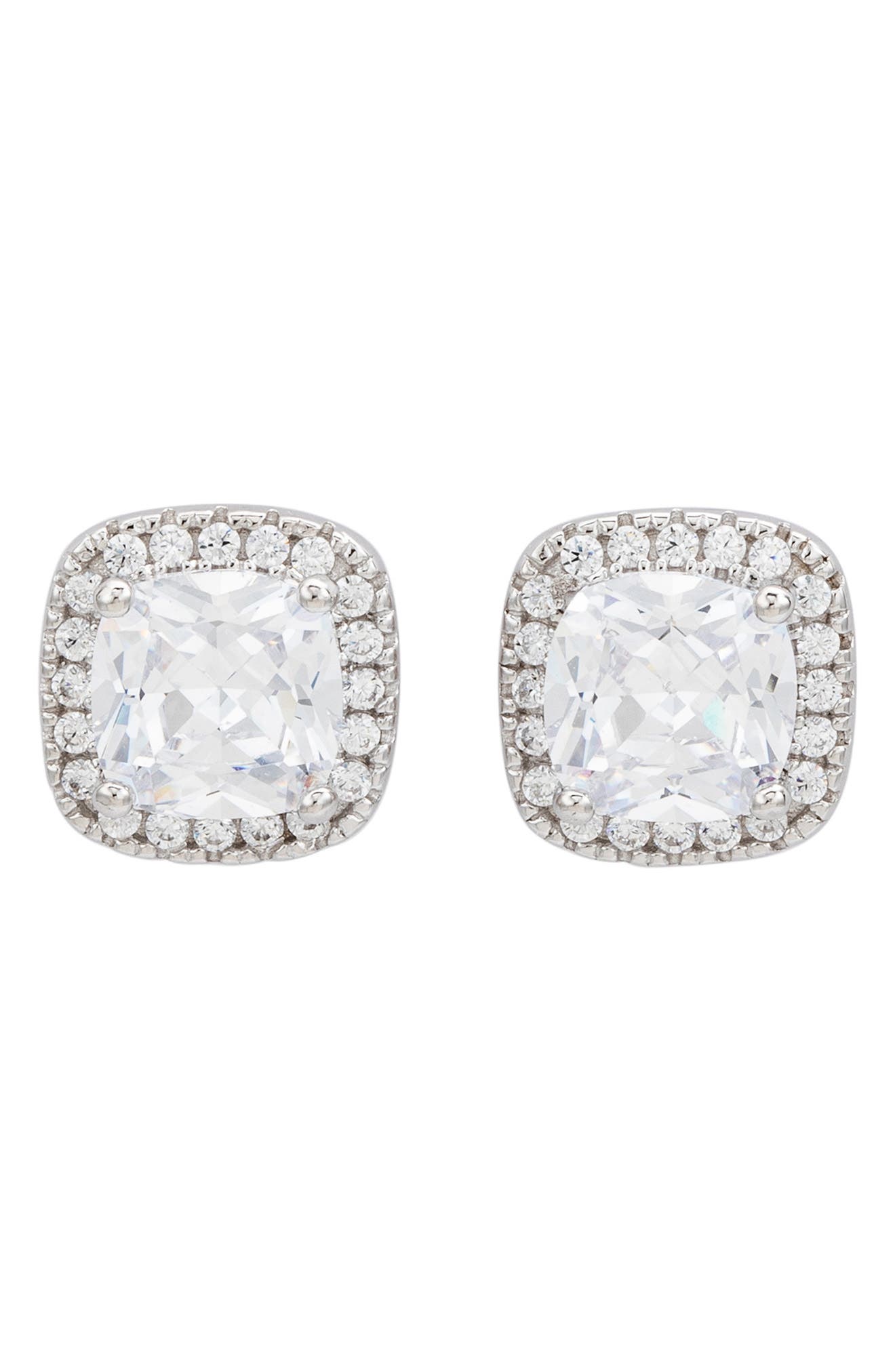SUZY LEVIAN Cubic Zirconia Halo Stud Earrings