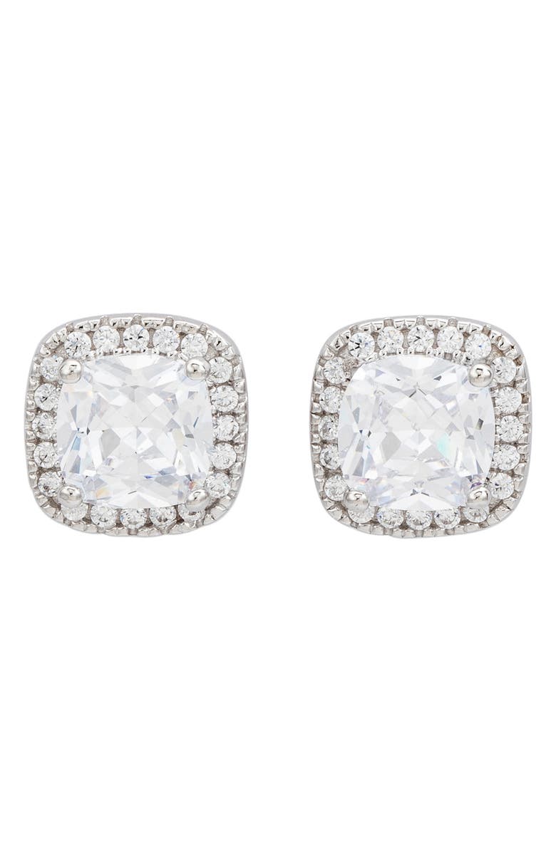 SUZY LEVIAN Cubic Zirconia Halo Stud Earrings, Main, color,