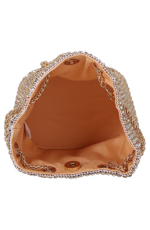Berness Rhinestone Bucket Bag In Gold