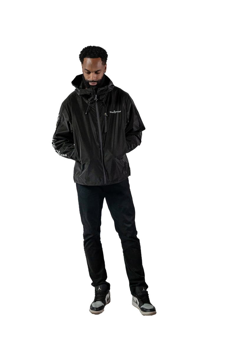 Woodpecker Men's Wind Rain Shell Jacket, Alternate, color, Black Diamond
