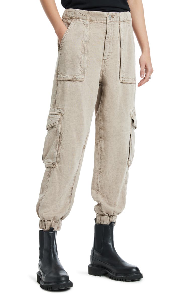 AllSaints Frieda Denim Cargo Joggers, Main, color,