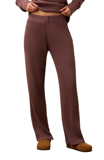 Faherty Après Organic Cotton Waffle Pants In Flint
