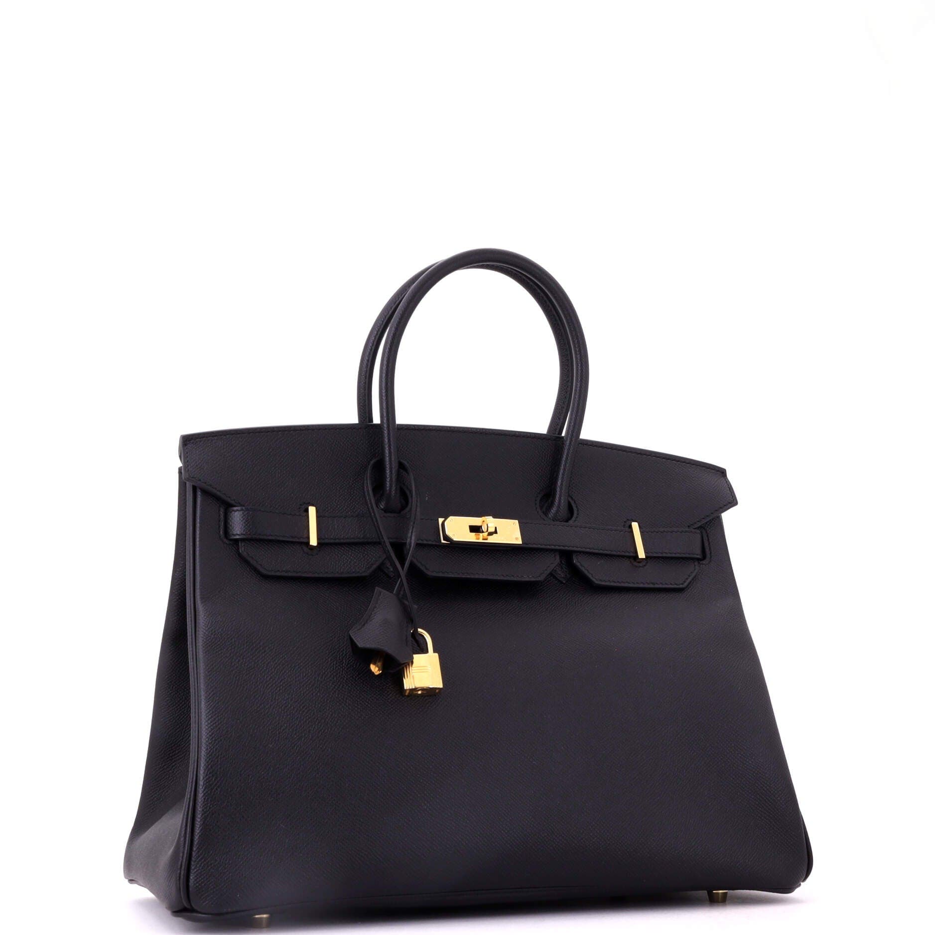 Birkin Handbag Black Epsom with Gold Hardware 35, Alternate, color, Black