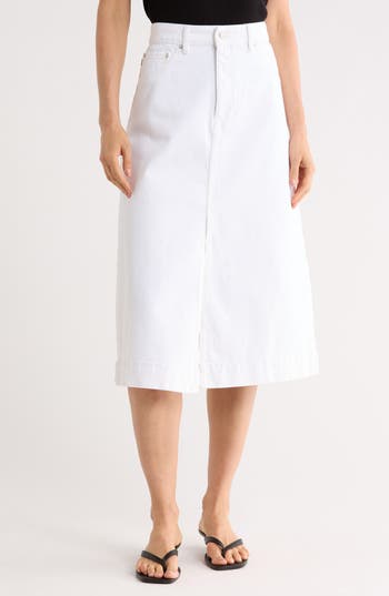 DL1961 Alma A-Line Denim Skirt in White at Nordstrom Rack, Size 30