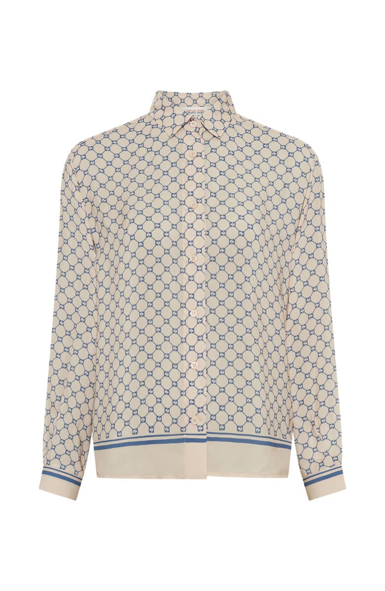 GERARD DAREL Clariane Monogram Print Shirt, Alternate, color, Jeans