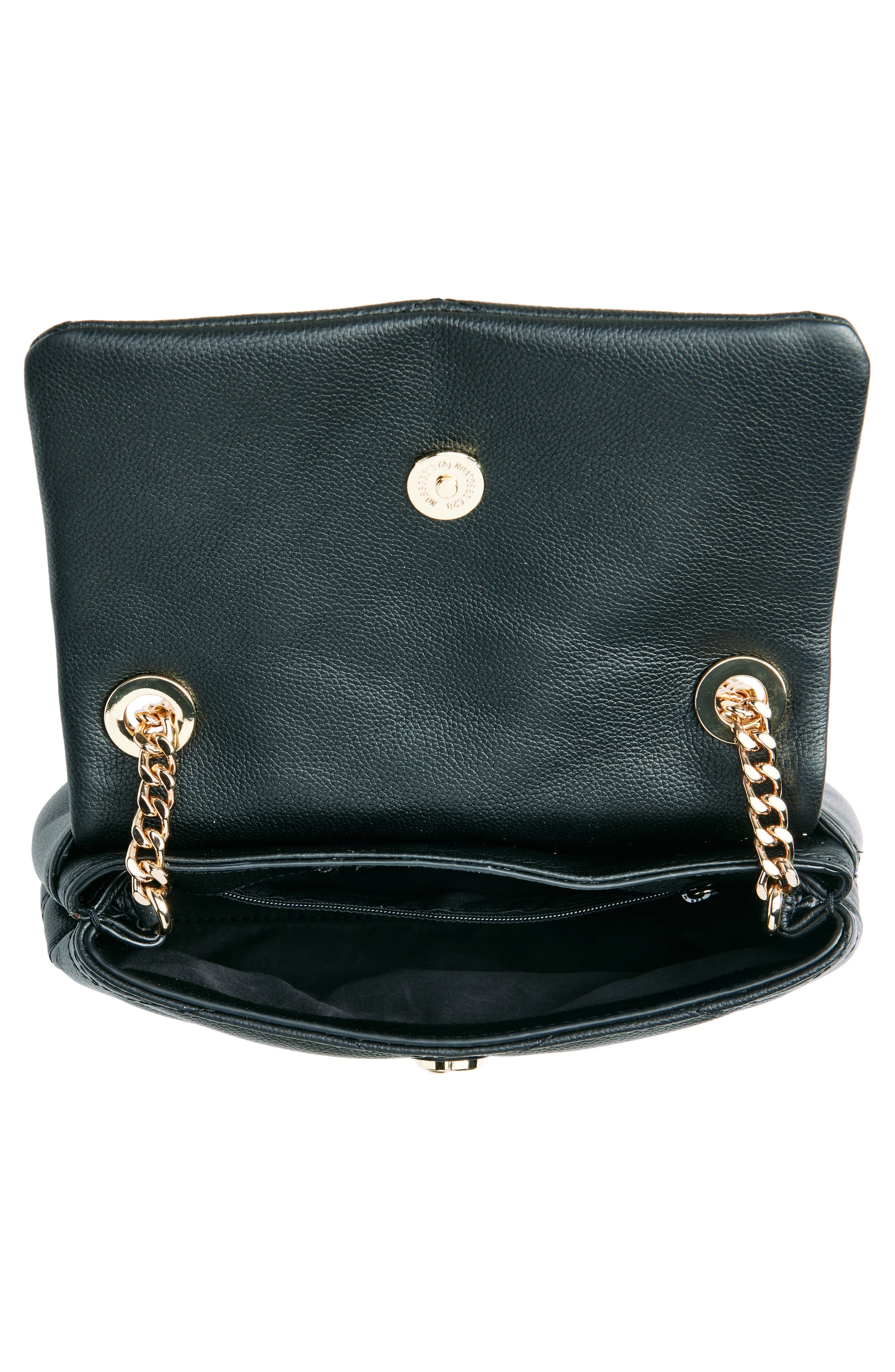 Rebecca Minkoff Edie Quilted Leather Convertible Crossbody Bag, Alternate, color, Black