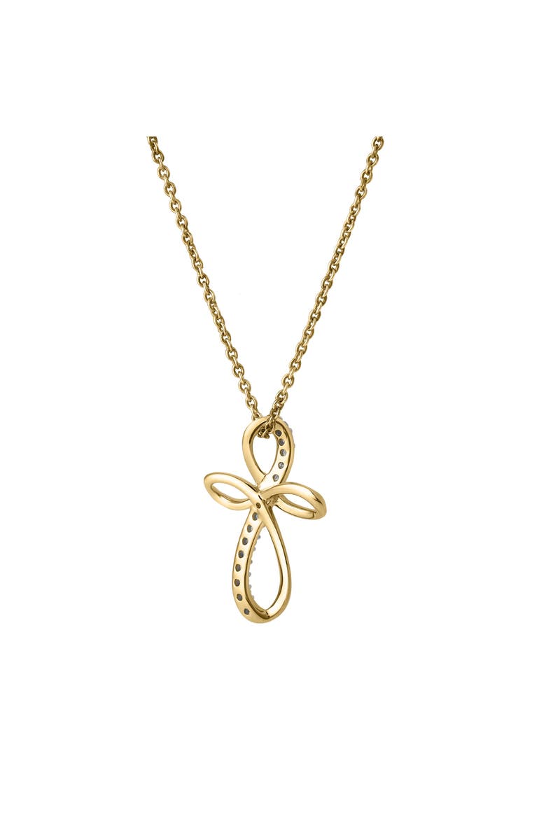 Ardent 10K Gold Diamond Cross Pendant - 0.10 CT, Alternate, color, 10K Yellow Gold