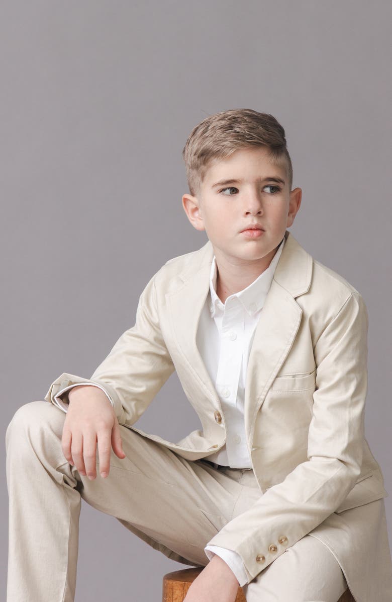 Hope & Henry Linen Suit Pant, Alternate, color, Sand Linen