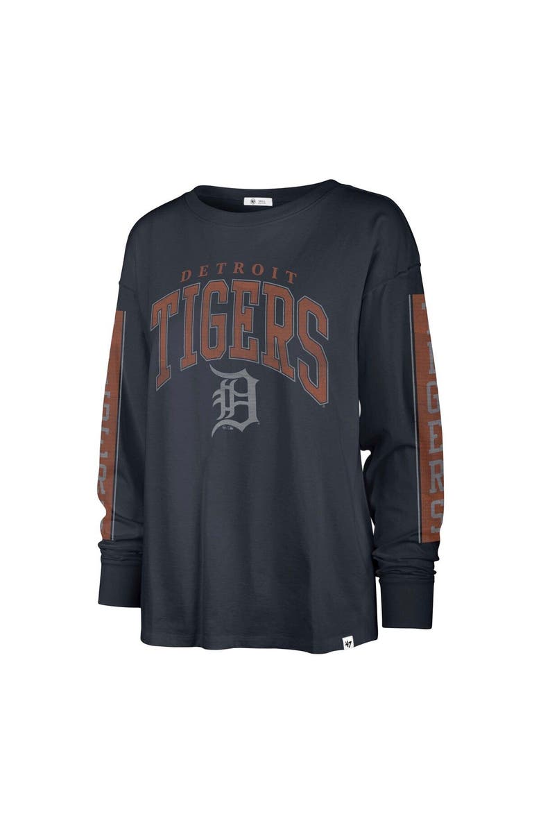 '47 Women's '47 Navy Detroit Tigers Statement Long Sleeve T-Shirt, Alternate, color, 
