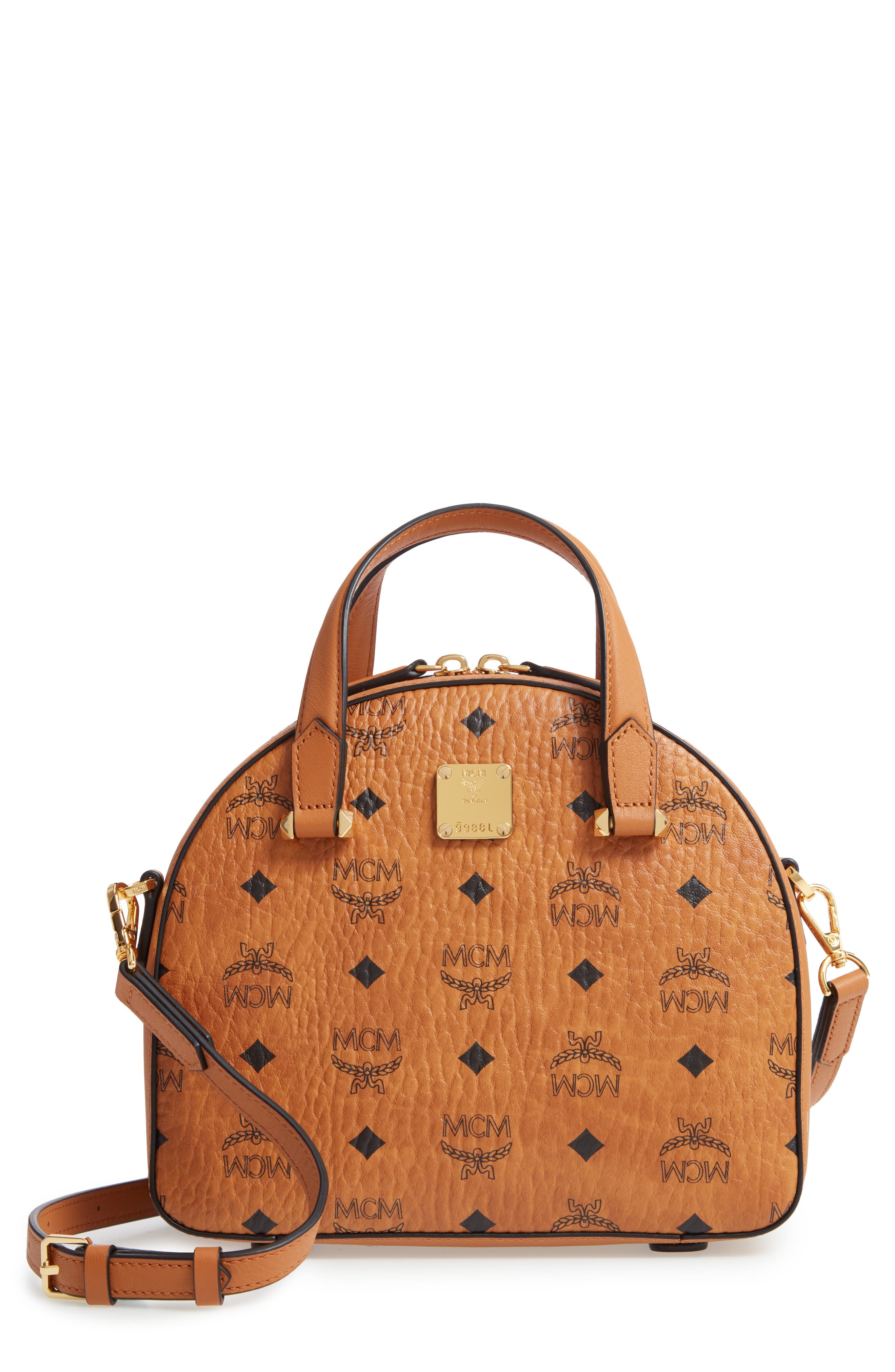 MCM Essential Visetos Coated Canvas Tote, Main, color, 