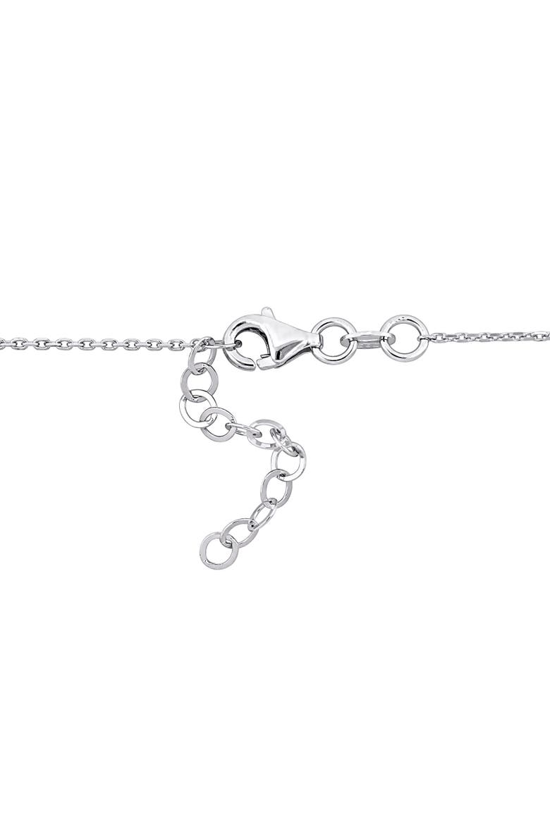 Diamond Accent Heart Necklace 14k White Gold, Alternate, color, 14k White Gold