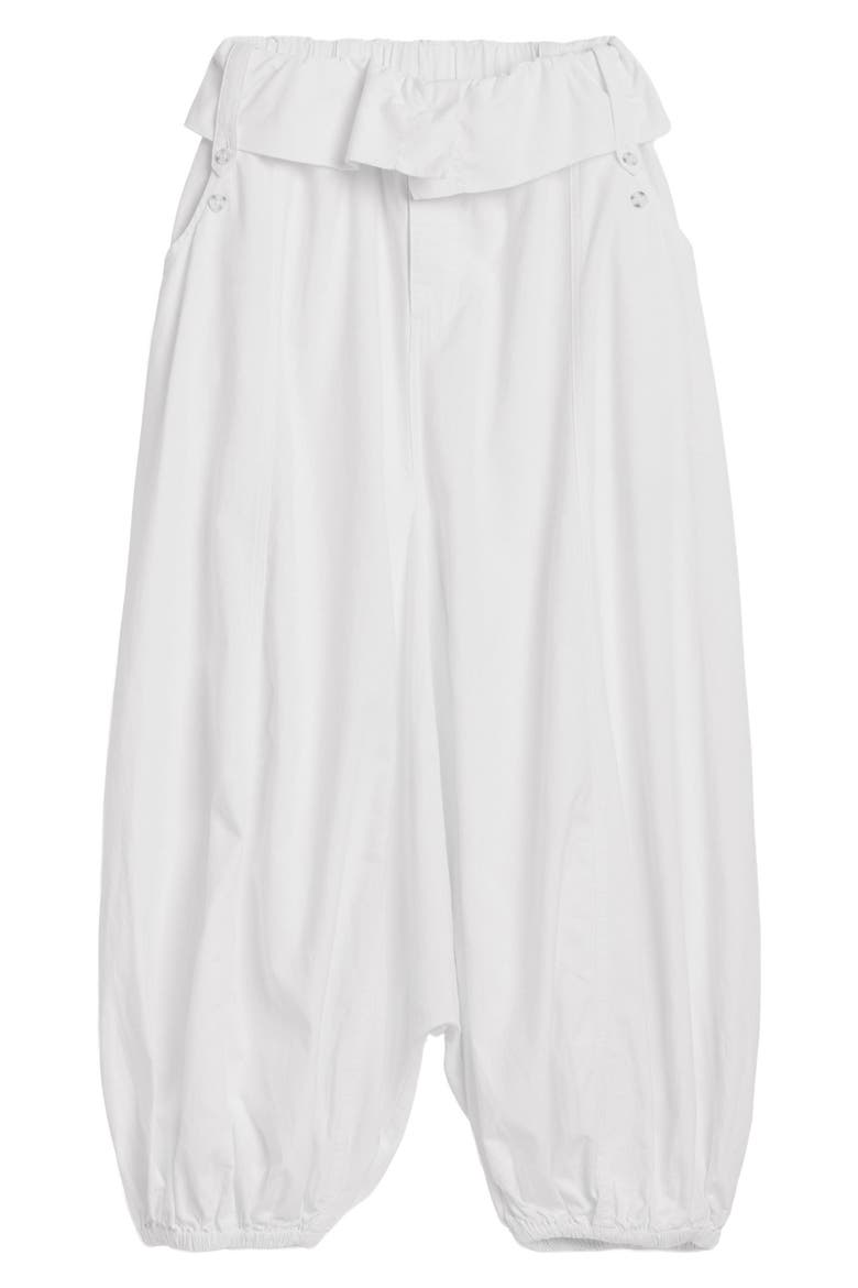 Wide Leg Cotton Balloon Pants, Alternate, color, WHITE