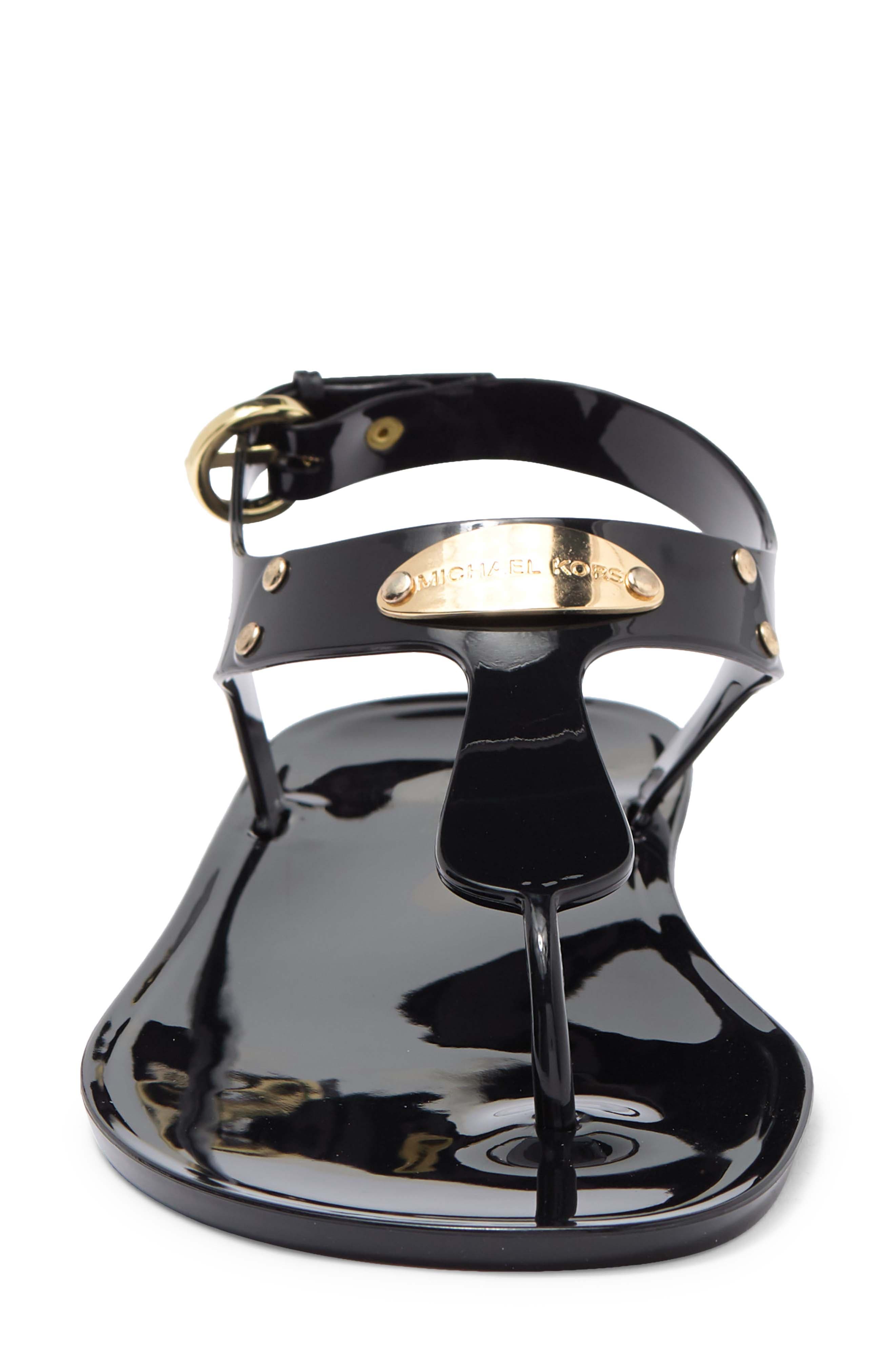 MICHAEL Michael Kors Logo Plate Jelly Sandal, Alternate, color, 