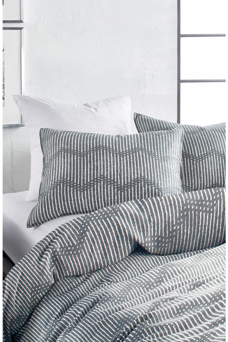 Dot Chevron Comforter & Sham Set, Alternate, color, CHARCOAL