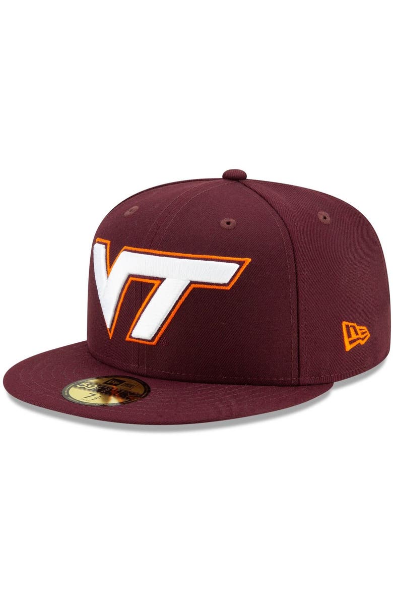 New Era Men's New Era Maroon Virginia Tech Hokies Basic 59FIFTY Team Fitted Hat, Main, color, Maroon