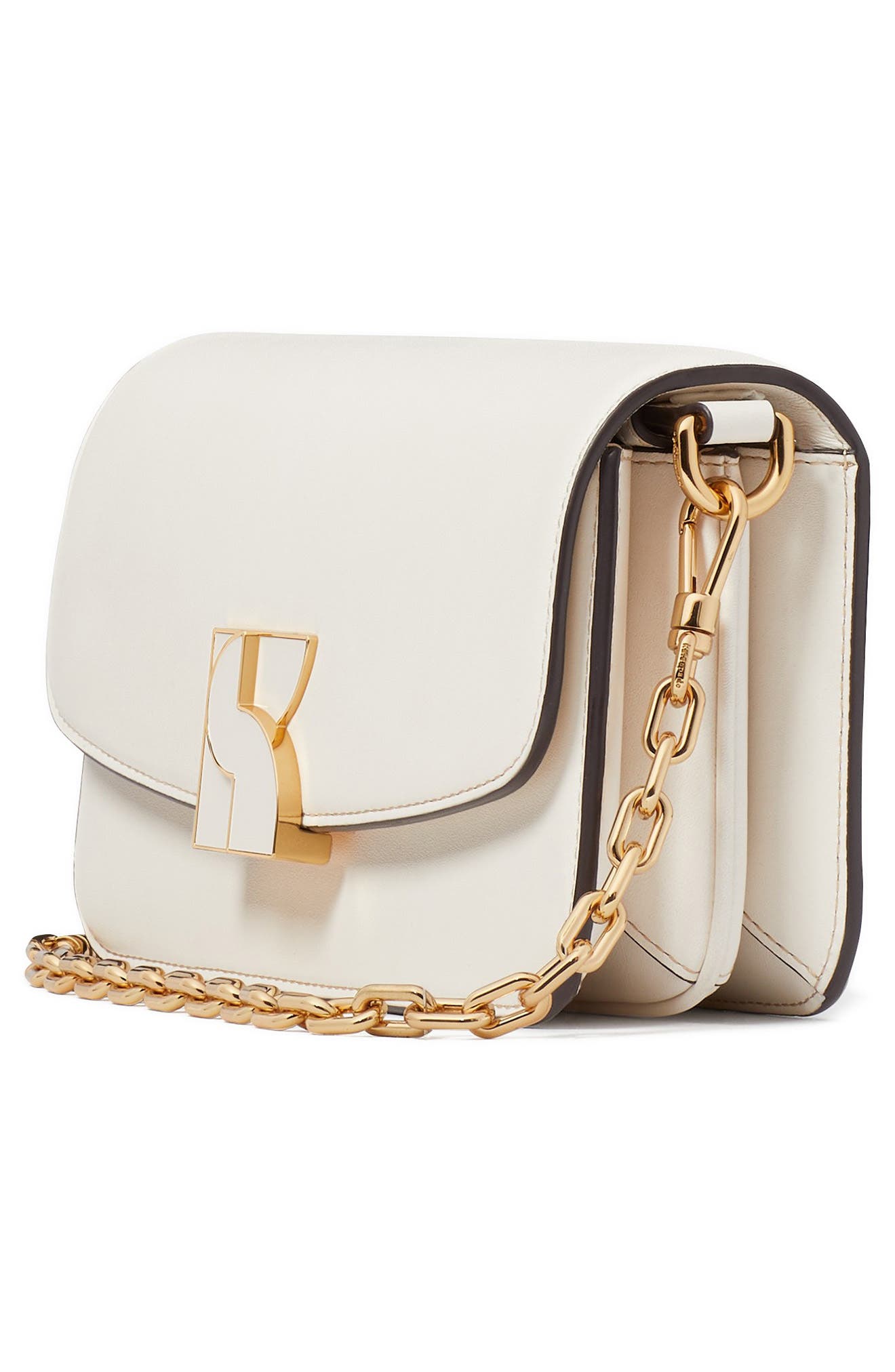 small dakota smooth leather crossbody bag, Alternate, color, CREAM