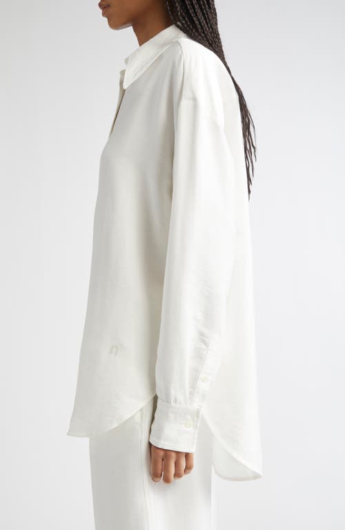 Teurn Studios Fluid Oversize Point Collar Button-up Shirt