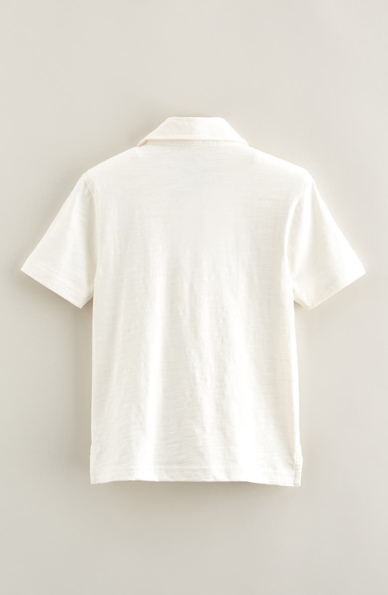 Nordstrom Kids' Johnny Collar Cotton Polo, Alternate, color, Ivory Egret