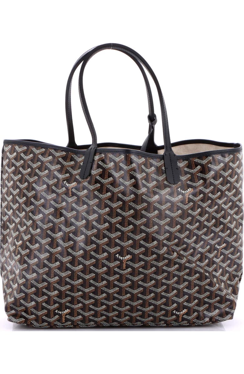 Pre-Owned Goyard Saint Louis Tote Coated Canvas PM, Main, color, Black