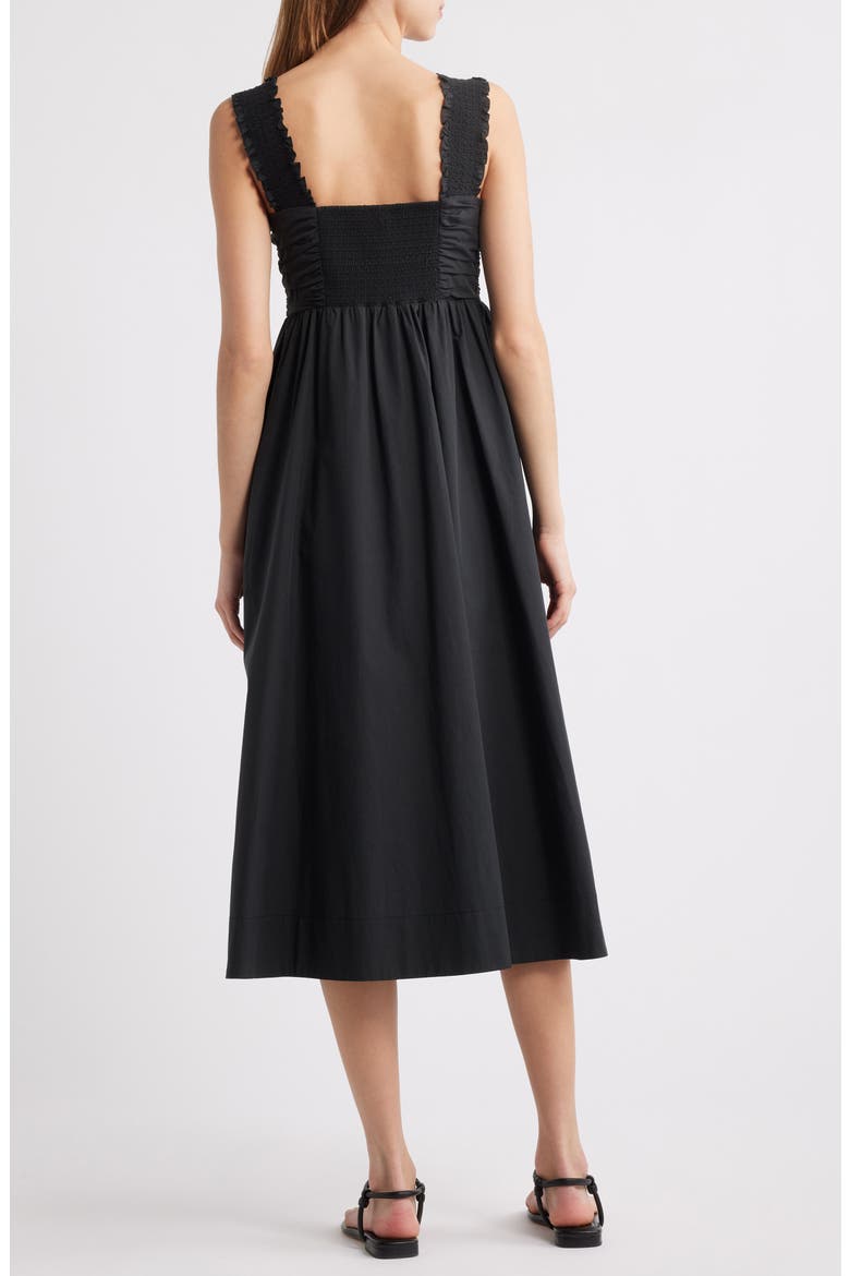 Irisa Cotton Blend Sundress, Alternate, color, BLACK