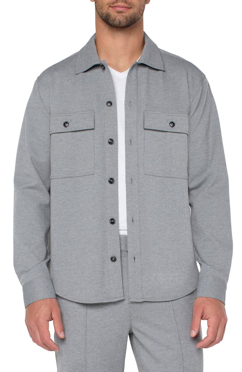Liverpool Los Angeles Easy Piqué Overshirt, Main, color, 