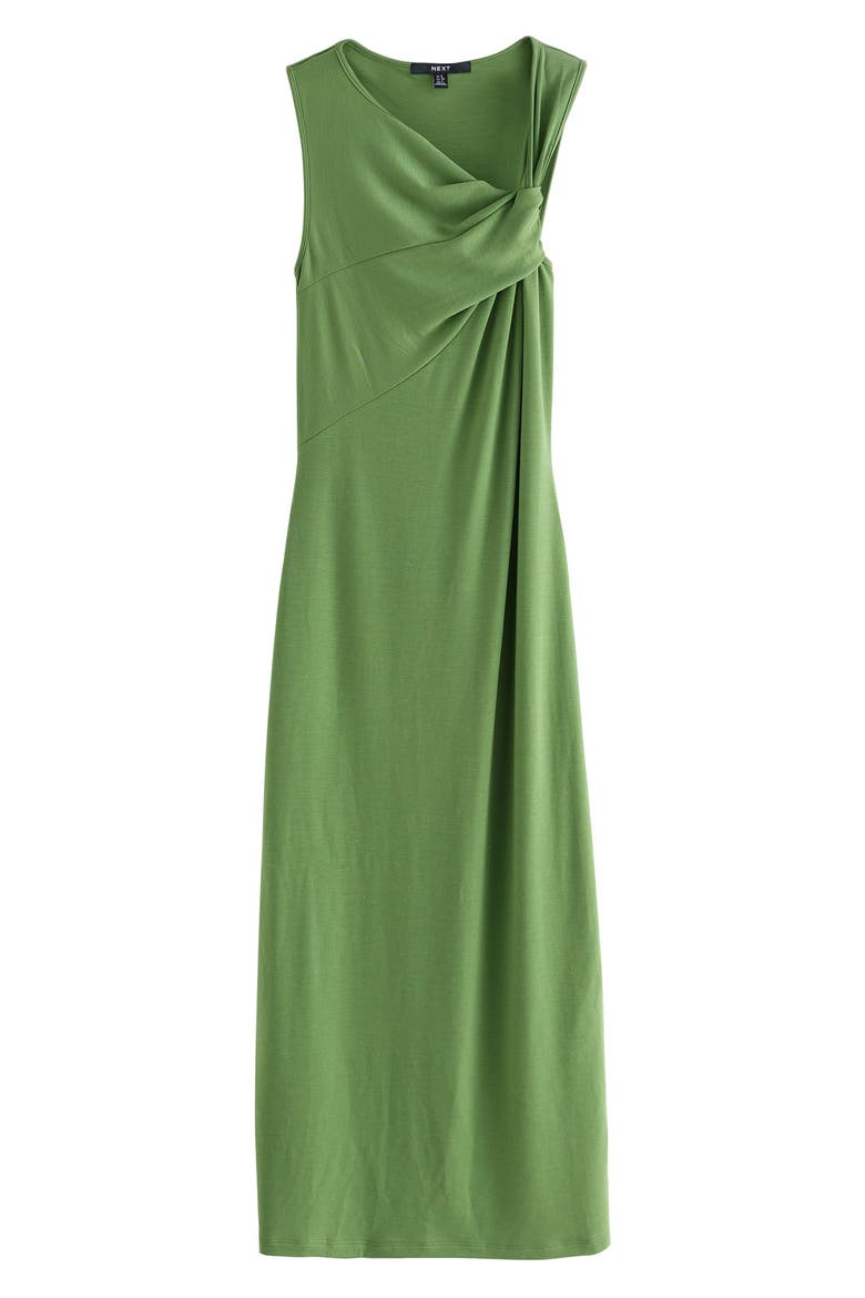 Slinky Ruched Maxi Dress, Alternate, color, KHAKI GREEN