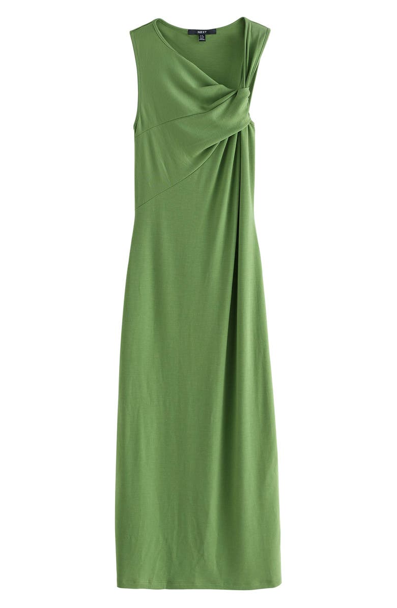 NEXT Slinky Ruched Maxi Dress, Alternate, color, Khaki Green