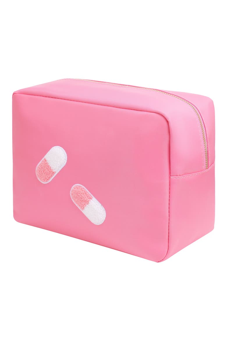 Extra Large Pill Cosmetics Bag, Alternate, color, BUBBLEGUM PINK