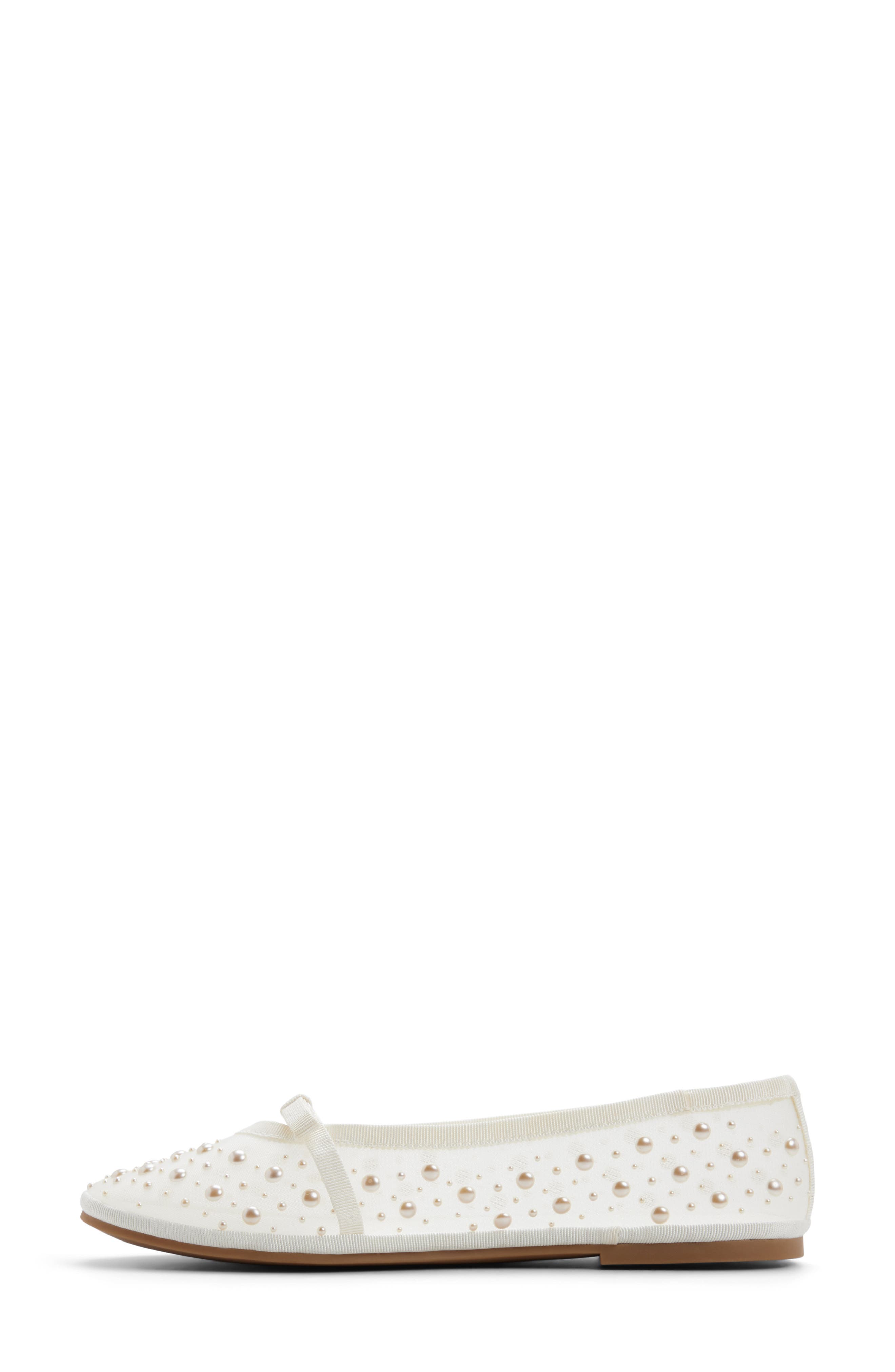 ALDO Aurabella Ballet Flat, Alternate, color, White/ Pearl