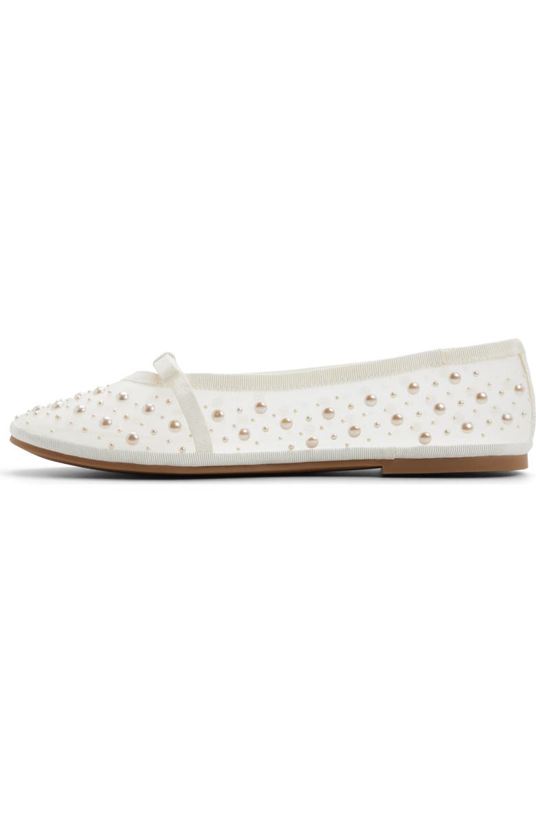 ALDO Aurabella Ballet Flat, Alternate, color, White/ Pearl