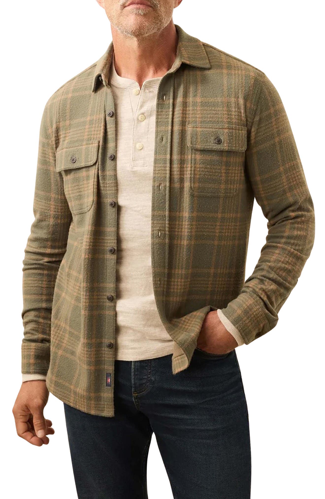 Faherty Legend Button-up Shirt In Brown