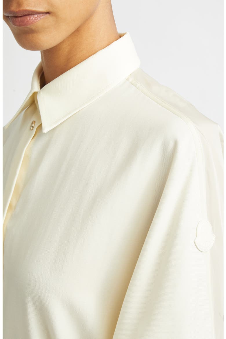 Mixed Media Snap-Up Shirt, Alternate, color, WHITE