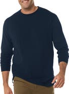 Harbor Bay by DXL Big & Tall Moisture-Wicking Long-Sleeve T-Shirt