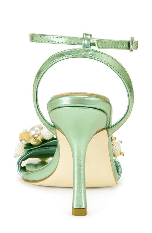 Azalea Wang Candela Ankle Strap Sandal In Green