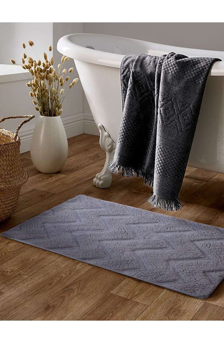 GAURI KOHLI Vantaa Bath Mat 24"X36", Alternate, color, Grey