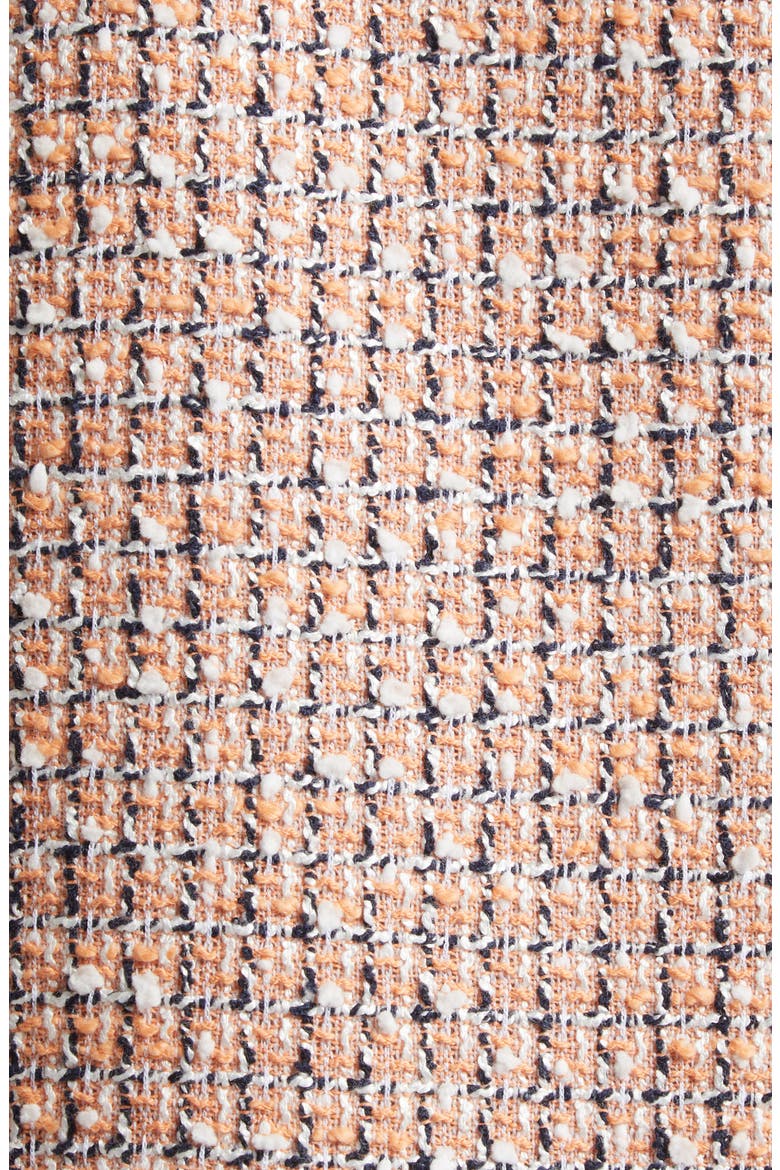 Short Sleeve Crop Tweed Jacket, Alternate, color, MULTICOLOR ORANGE BASE