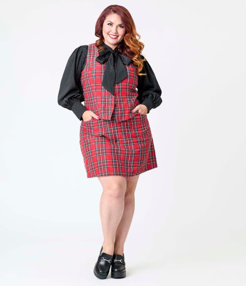 Smak Parlour Plus Size A-line Mini Skirt In Brown